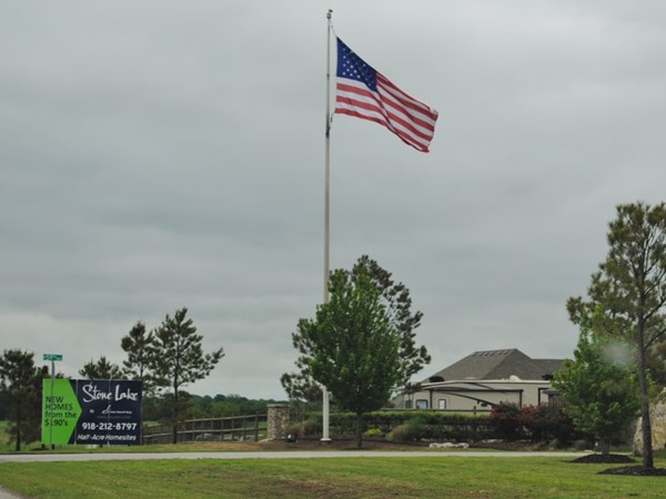 Old Glory welcomes one and all to Stone Gate Phase II