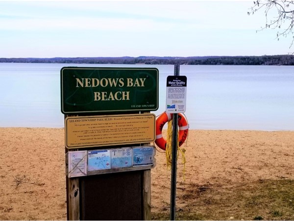 Nedow’s Bay Beach, located at the end of Pearl Street in Leland Michigan