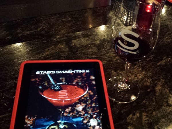 Drink menu on the iPad at Stabs!
