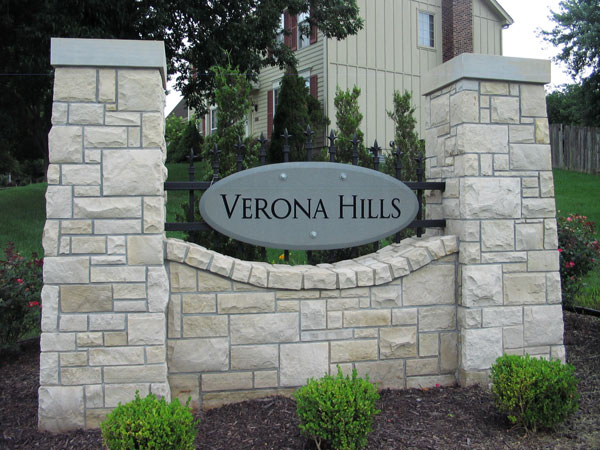 Verona Hills Entrance Marker