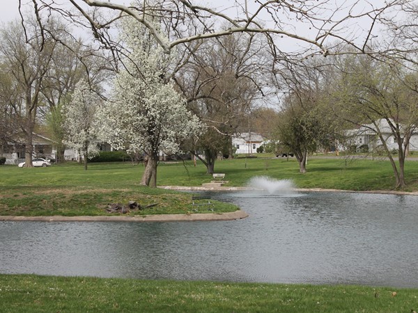 The pond at Liberty Park is stocked making it a convenient place for Sedalia residents to fish 