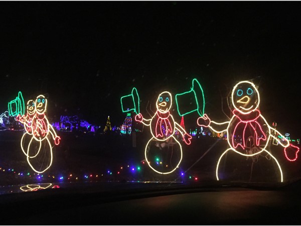 Light display at Christmas in the Park at Longview Lake