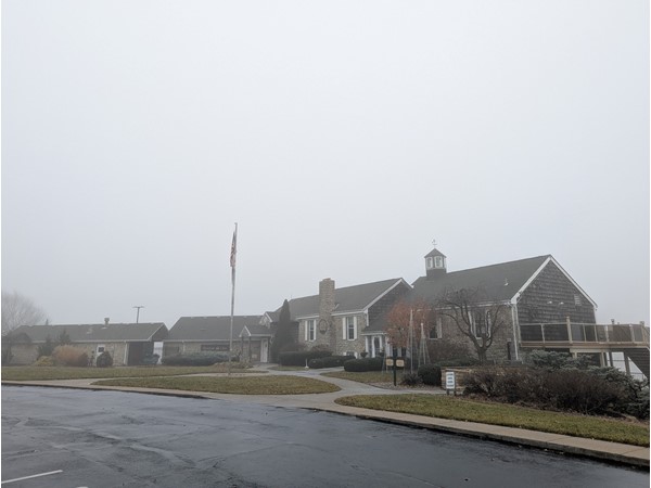 Raintree Lake Property Association on a foggy winter morning