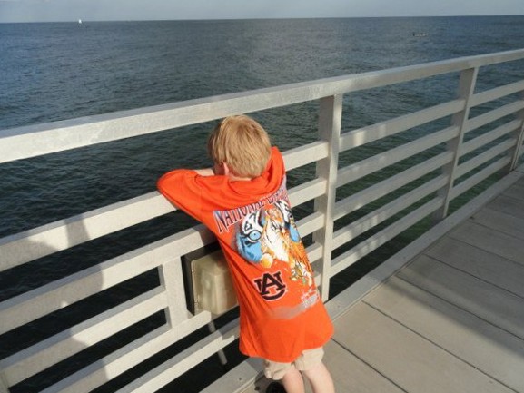 Dreaming of catching the big one off the pier at Four Seasons of Romar Beach Condominiums