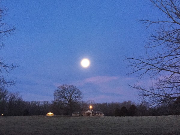 Morning moon in Southern Missouri. This is where I like to call home