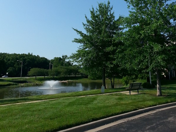 The ponds and green space at Tomahawk Creek Condominiums, Leawood 