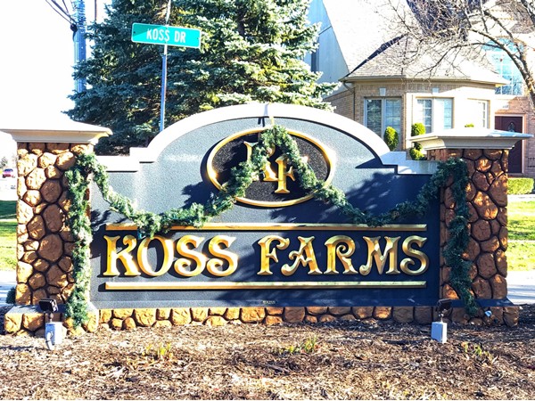 Koss Farms entrance - 23 Mile Road east of Rome Plank Road