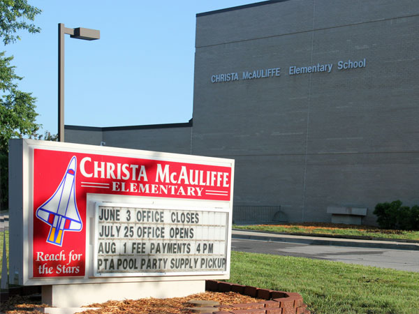 Christa McAluliffe Elementary. Award-winning grade school serving northwest Lenexa.