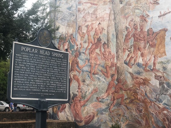 Poplar Head Spring, meeting place for Indian traders and original name of Dothan, AL