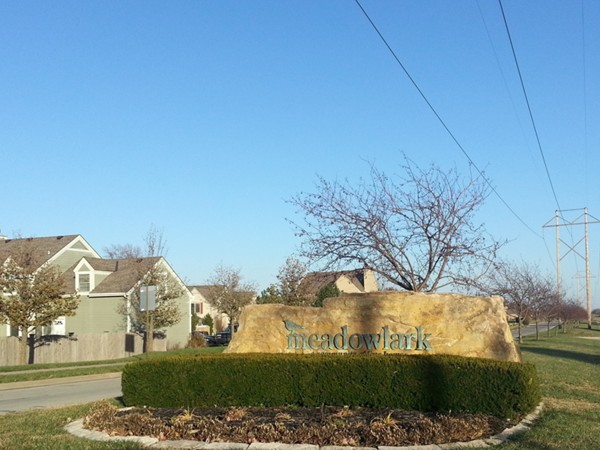 Entrance to Meadowlark subdivision