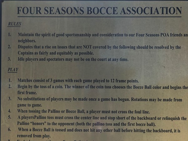 Bocce Ball leagues available to join or just come play for fun