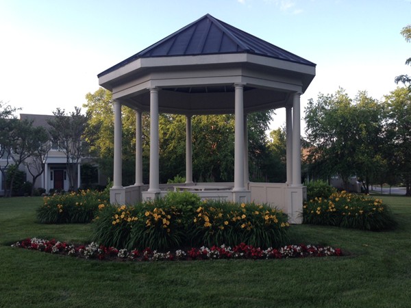 The gazebo is a central meeting place for many community activities.