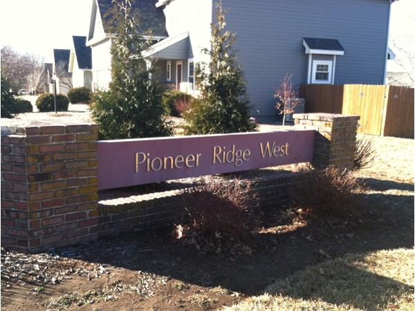 Pioneer Ridge West neighborhood welcome