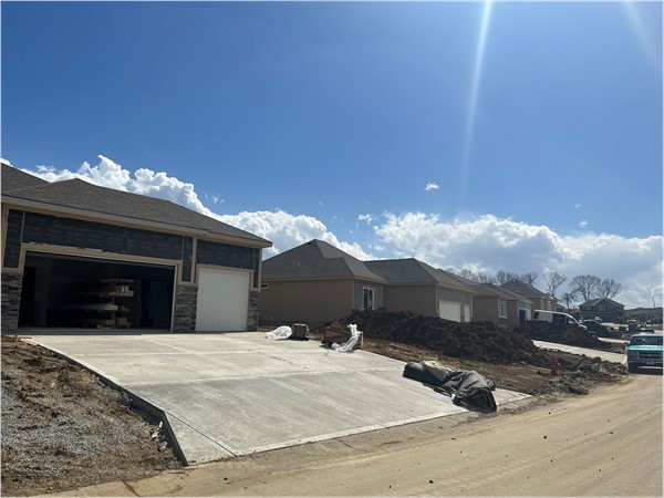 Ranch homes, 2 story and split level with mostly 3 car garages on the final phase 