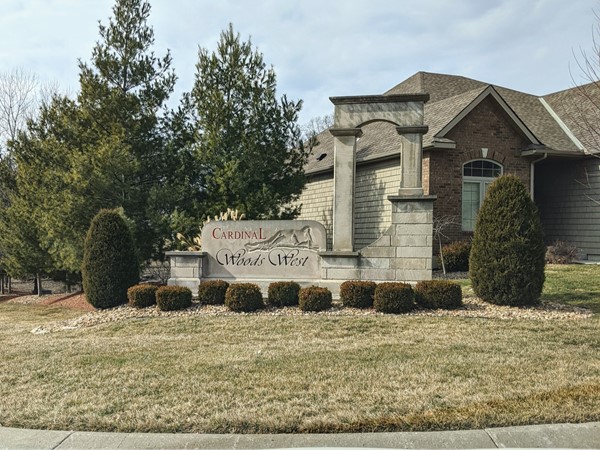 Cardinal Woods West Subdivision entrance in February 2020