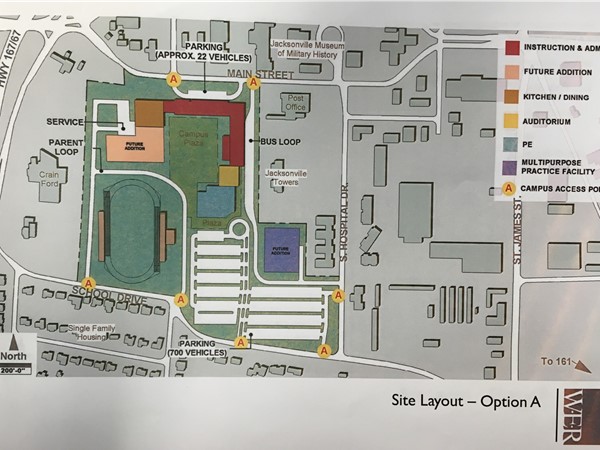 Site development study for the proposed new Jacksonville High School