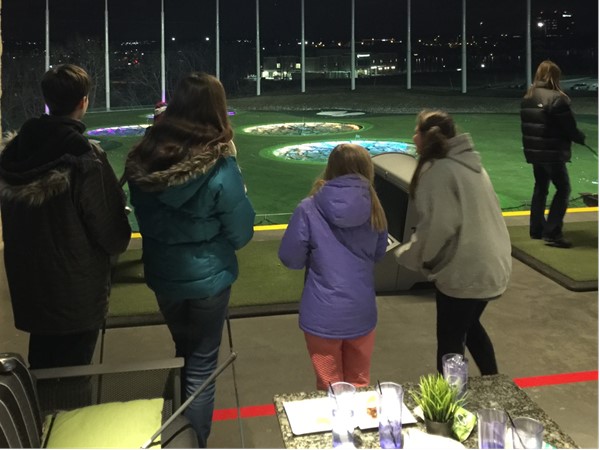 10 degrees and snowing! Top Golf.....fun for the whole family any time of the year