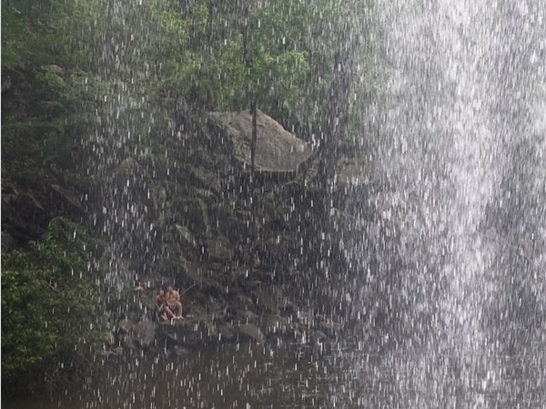 A view from behind the waterfall at Petit Jean Mountain. Perfection