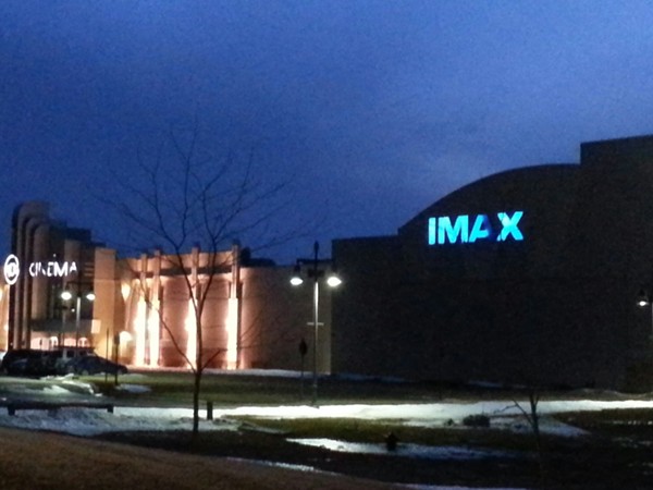 Night time view of the IMAX 