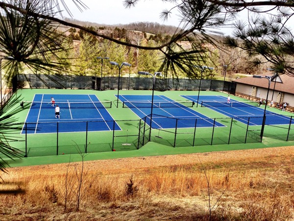Lighted tennis courts at StoneBridge Village