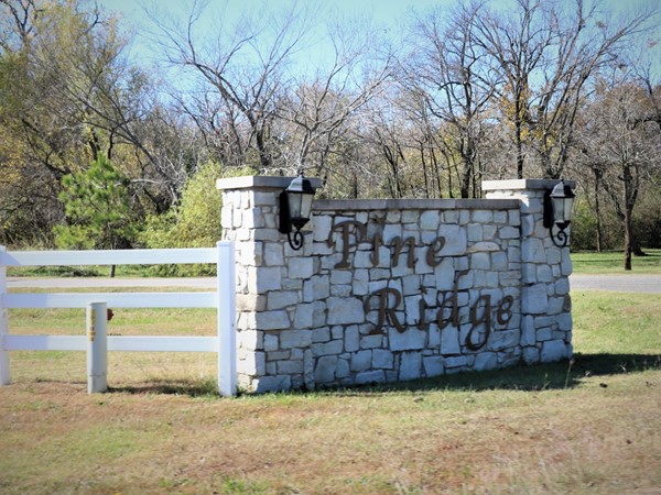 Pine Ridge is a quite spot just east of Blanchard city limits 