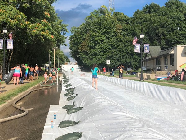 Buchanan's "Thrill on the Hill" is a favorite summertime event featuring a 500 ft long waterslide