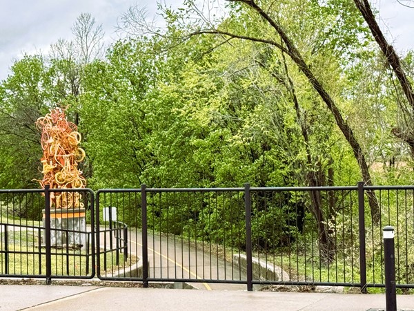 Another art sculpture that enhances the Arkansas Razorback Greenway Trail System