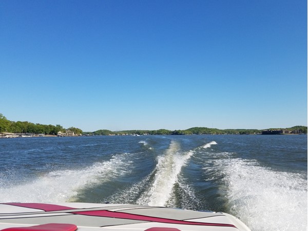Taking the boat out on a beautiful day at Lake of the Ozarks