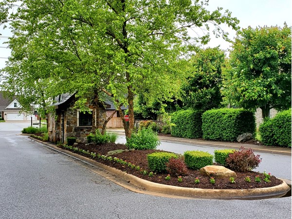 Warren Glen provides a pleasing, well-manicured entrance to the subdivision