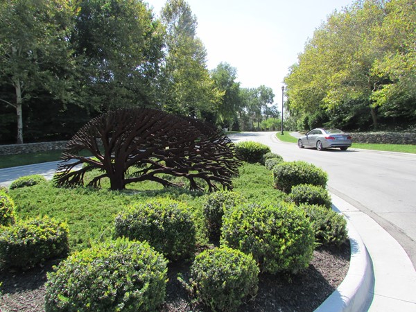 College Boulevard entrance to the Woods subdivision