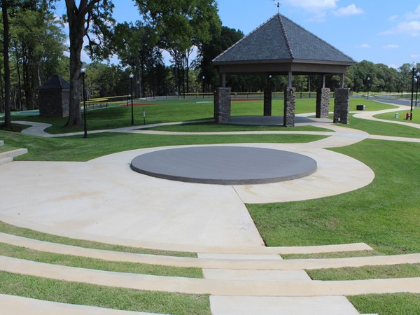 Egret Landing features an open-air amphitheater with seating for up to 130 people
