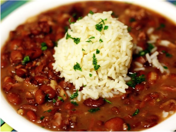 Monday tradition of Red Beans n Rice, all over the city in homes, schools, restaurants, hospitals