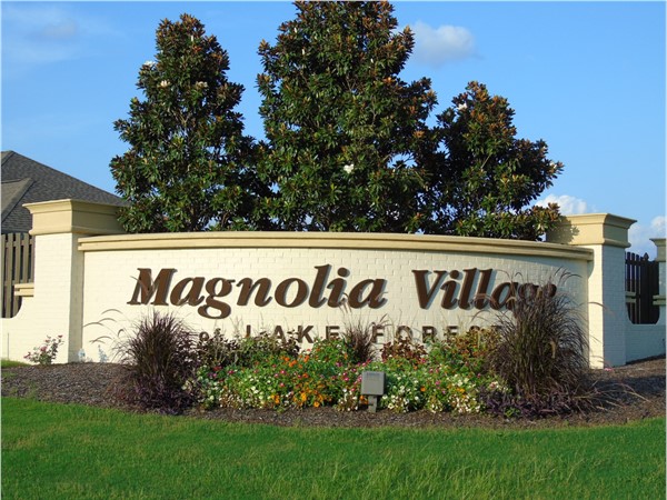 Entrance to Magnolia Village at Lake Forest