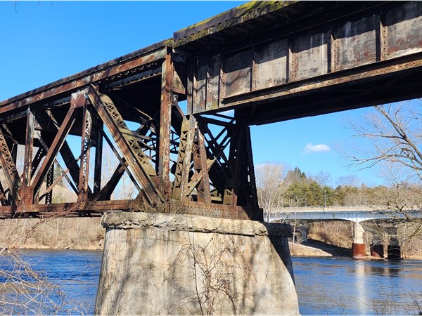 Railroad bridge over the river