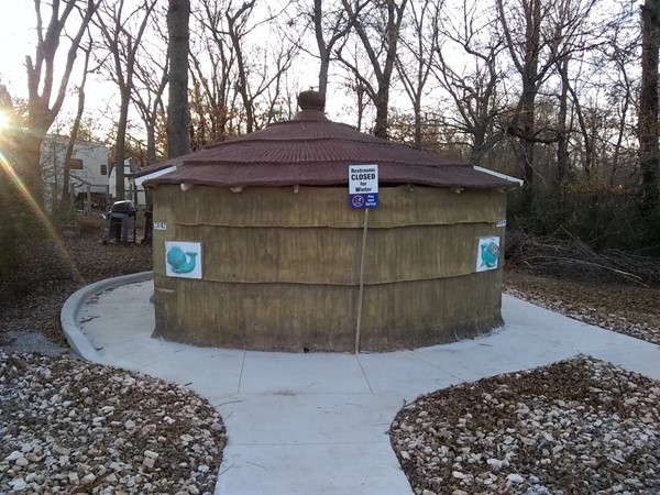 Public restrooms are available whenever you decide to picnic at the Blue Whale in Catoosa.