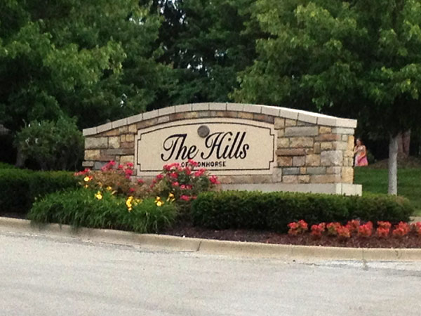 The Hills of Ironhorse Subdivision Entrance.