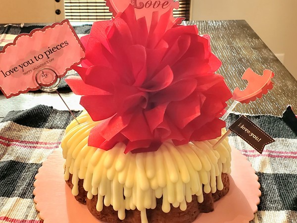 Have you tried a cake from Nothing Bundt Cakes? This is a delicious strawberry cake they made