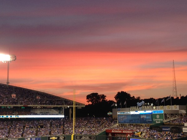 The Royals won this one too! What a beautiful night