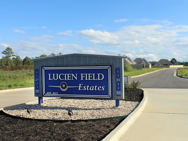 The entrance of Lucien Field Estates located in one of the fastest growing areas