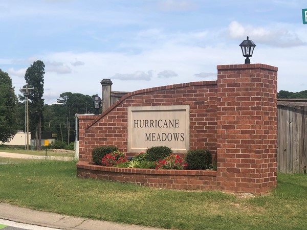 Entrance to Hurricane Meadows in Benton, located in Saline County