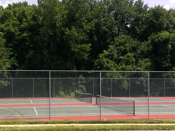 These courts are nicely shaded in the morning and evening