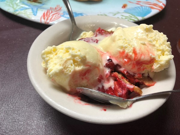 Strawberry Cobbler at Galen’s