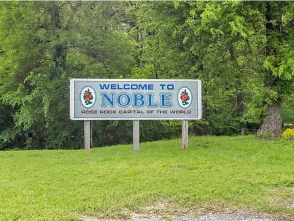 Noble, Oklahoma is carved by nature and defined by rose rock