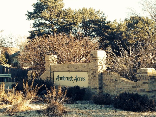 Entrance to Armbrust Acres off 168th