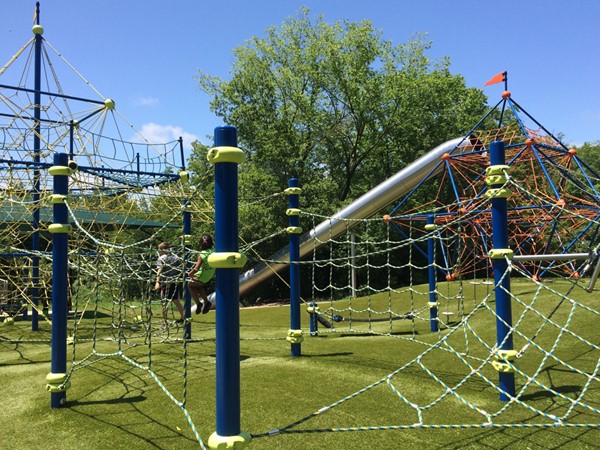Climb the one of a kind rope structures at Valley Park