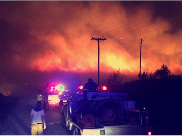 One of the biggest grass fires in recent memory, fire departments across the country assisted 