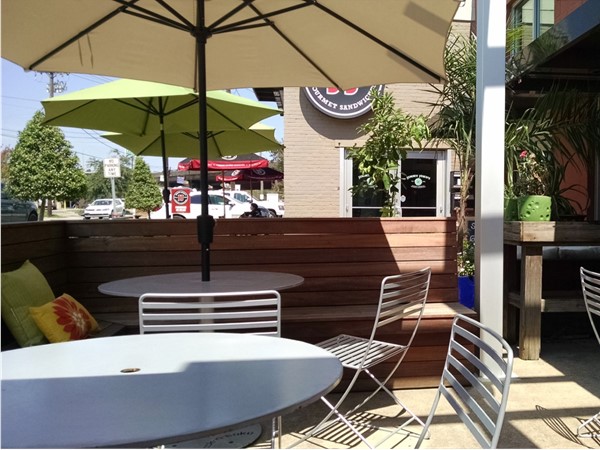 Great patio seating at Rock N Sake in the Perkins Overpass area