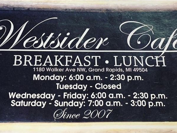 Check out the Westsider Cafe! Features great skillets, authentic Polish and Cuban dishes 