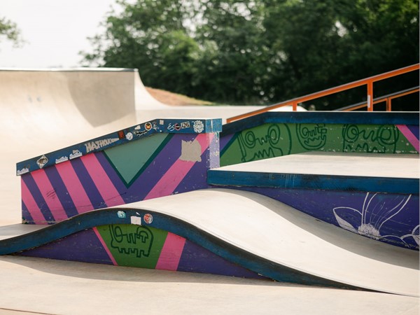 Skate ramps at Stars & Stripes Park. So cool