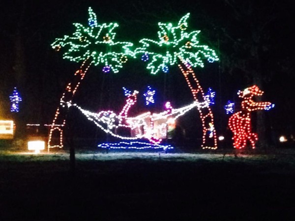 Beautiful looking at "The Enchanted Village" lights from the warmth and comfort of the car 